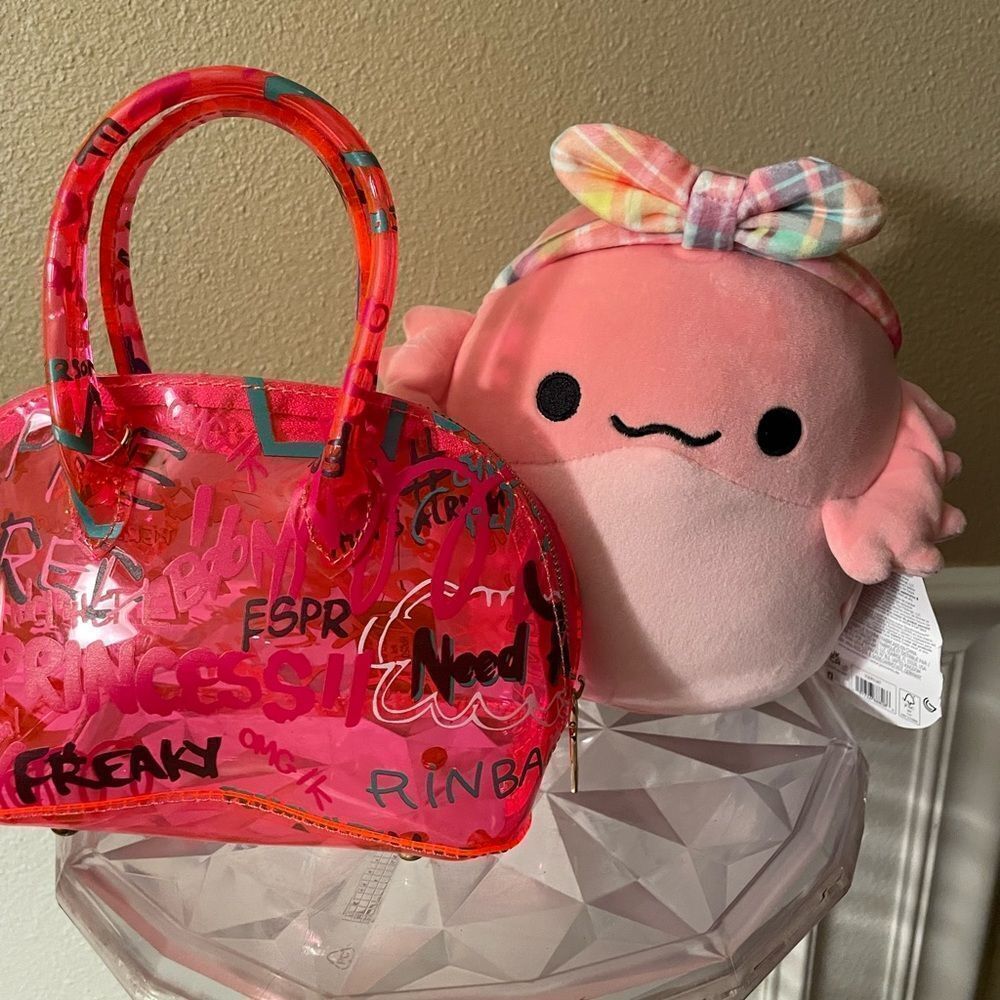 Hello 3 AM PVC Graffiti Purse & Lady Kraken Squishmallow Great Gifts NWT!